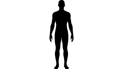 Male figure silhouette with transparent background