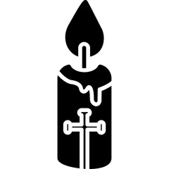 Easter Candle Cross Icon