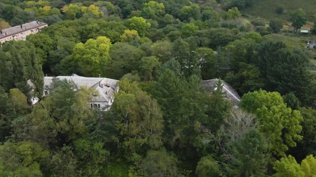 The village of Lozovy, Primorsky Krai. The old abandoned building of the village hospital.