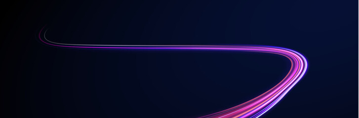 Motion line blur streak light fast dynamic city highway.
