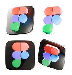 3d rendering Figma logo.