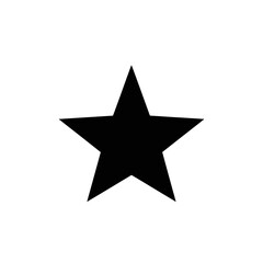 Obraz premium Star silhouette icon representing rating, excellence, achievement, favorites, awards, and standout quality recognition
