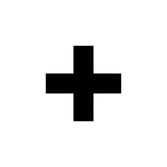 Fototapeta premium Medical cross silhouette icon representing healthcare, first aid, safety, hospitals, emergency services, and wellness