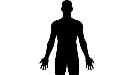 Male silhouette with transparent background