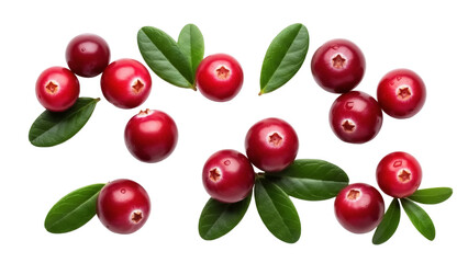 Isolated Cranberries with Leaves a Vibrant Collection of Fresh Berries in the Kitchen © Radovan