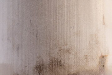 parts of an old ceramic catalyst with a large number of holes for cleaning emissions after prolonged operation and the catalyst is no longer able to perform its air purification functions, close up