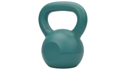 Isolated green kettlebell weight for strength and conditioning fitness training equipment