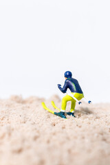 Surreal Winter Sport Concept on Sand