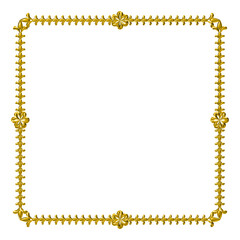 gold frame for text with gold ornament
