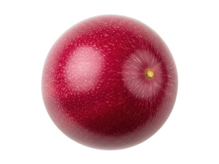 Isolated Passionfruit with a smooth, reddish-purple skin and a small stem end for food