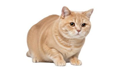 Isolated tabby cat pet feline companion animal, golden-eyed British shorthair, domestic cat