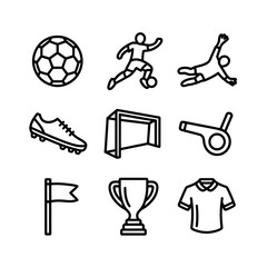 Soccer equipment and symbols