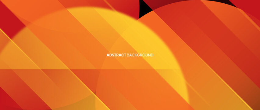 Abstract orange background with clashing beveled patterns. Futuristic design of elegant and simple geometric shapes. Vector illustration.