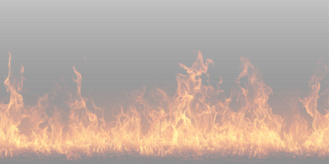 Silhouette of a glowing bonfire flame isolated on transparent background. Adds warmth, motion, and energy to digital designs. png