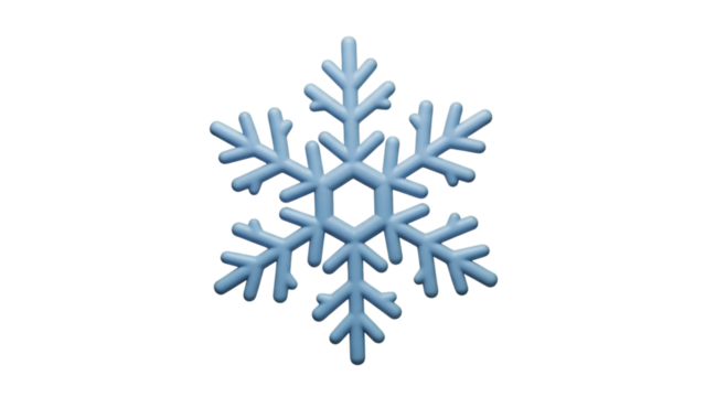 Intricate blue snowflake on black background for winter designs - Powered by Adobe