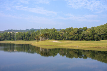 The golf course by the lake