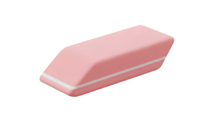 Pink eraser on black background for editing and correction needs