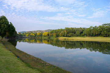 The golf course by the lake