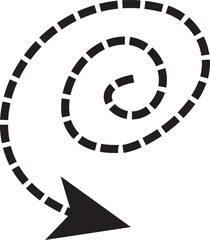 rendy black dotted and hand drawn arrow vector set with curly, dashed and squiggly pointers for UI, UX, infographics, presentations, branding and creative design use