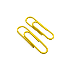 Obraz premium A set of metal paper clips and document clips on a white background