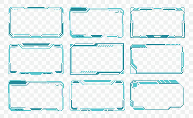 Futuristic HUD and UI Frames Collection for Digital Displays &ndash; High-Tech Interface Elements