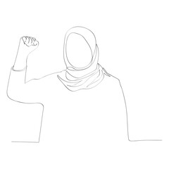 Silhouette of a Strong Woman Breaking Chains: Freedom Concept