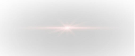 Dynamic horizontal purple light lines PNG with motion speed flow. Laser beam stripes, violet star...