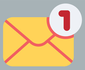 New Message Notification Icon &ndash; Minimal Vector UI Symbol