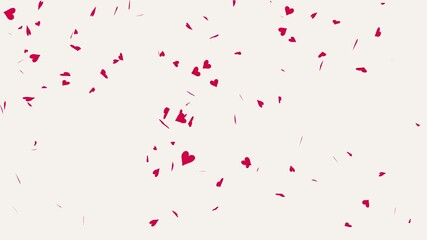 abstract flying red heart motion graphic. romantic hearts overlay loop 4k background. wedding anniversary love symbol. - Powered by Adobe