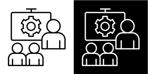 Training Iconset White Style Colection