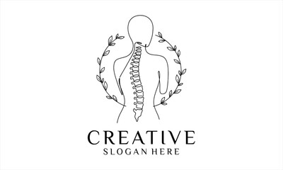 Spine Health and Wellness Logo Design.