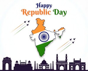Indian Republic Day Banner Design Template.