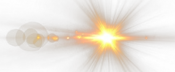 Flashing sunlight with sparkling halo PNG