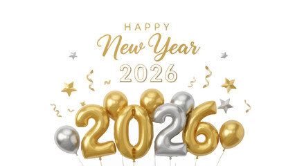 Obraz premium Happy New Year 2026 Gold Luxury 