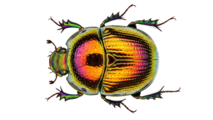 Isolated Jewel Beetle, vibrant insect with iridescent exoskeleton, colorful beetle species