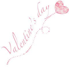 Pink heart valentine day