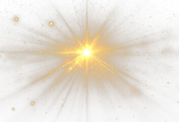 Star sparkle overlay with glowing lens and flare PNG suitable for cosmic digital art, magical star backgrounds, festive overlays, and sparkling motion graphics