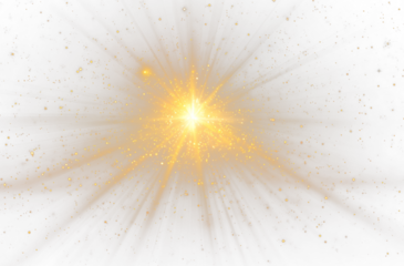 Bright magic light with sparkling star particles PNG ideal for digital starry night illustrations, glowing effects, celestial wallpapers, and sparkling particle overlays