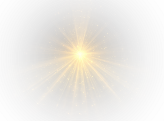 Glowing star rays with magical sparkle effect PNG suitable for cosmic vector designs, star overlays, digital backgrounds, and sparkling celestial art projects