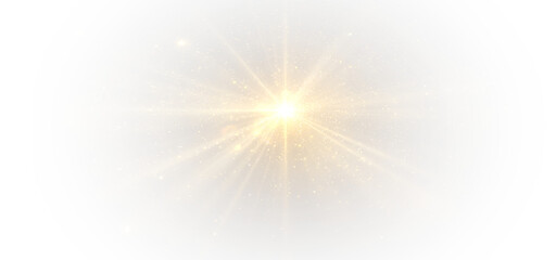 Star sparkle burst with glowing light effect PNG