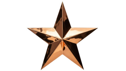 Obraz premium Isolated five-pointed star reflecting light, a traditional design for awards or decoration