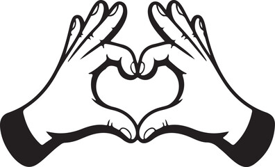 Hands Heart Icon &ndash; Love, Care & Support Gesture Symbol.