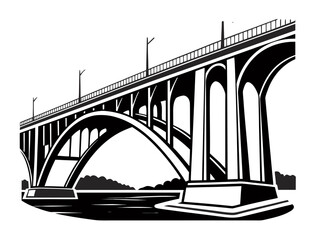 Bridge with Cinematic View Silhouette