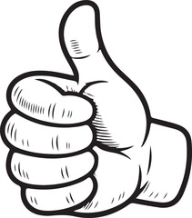 Thumbs Up Hand Icon &ndash; Approval, Like & Positive Feedback Symbol.