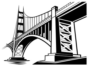 Bridge with Cinematic View Silhouette