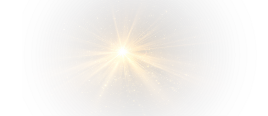 Explosion of sunlight and magic rays PNG, perfect for radiant overlays, glowing starburst effects, sparkling light compositions, and festive digital artwork