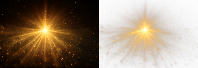 Holiday star explosion with energy beam PNG