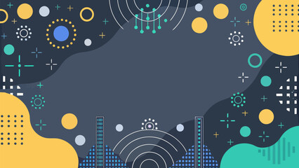 Fototapeta premium Modern Geometric Ornament Flat Design Illustration with Bold Shapes | Editable EPS vectors.