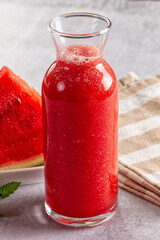 Watermelon sweet smoothie in the glass