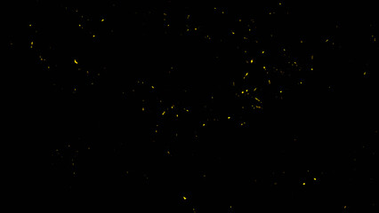 Perfect fire particles embers sparks on black background . Texture overlays.